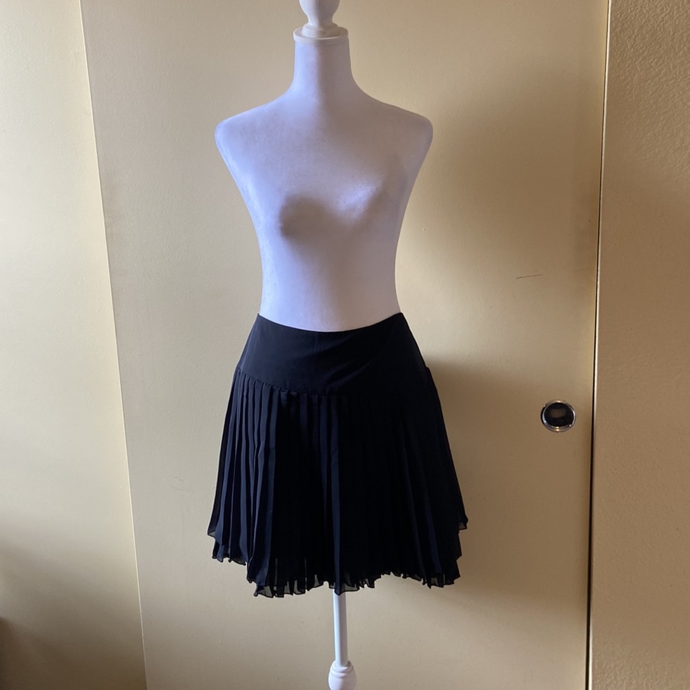 INC Black Pleated Mini Skirt - Size 12 - NWOT
